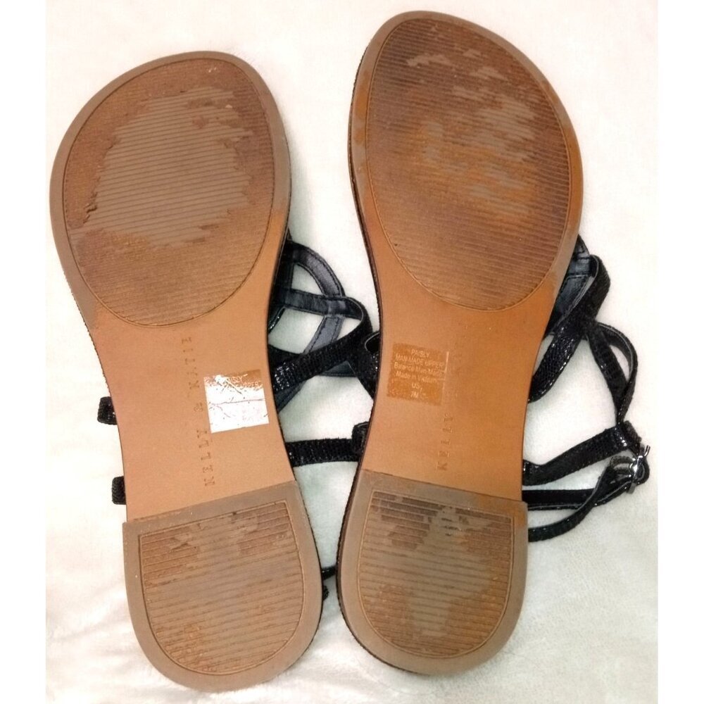 Kelly & Katie Black Strappy Sandals Women's 7M Comfortable & Stylish Footwear Li - Picture 6 of 6